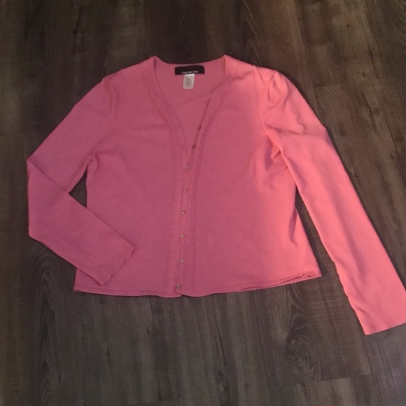 Jones New York Pretty Pink Cardigan/Sweater - Size Medium - Picture 1 of 4